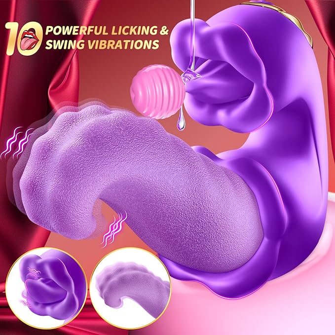 猛舌攪動 按摩棒 自動攪+插+舔 情趣用品 震動棒 情趣按摩棒 仿真舌頭 柔軟不傷私處 舔咬 多重刺激 女性玩具