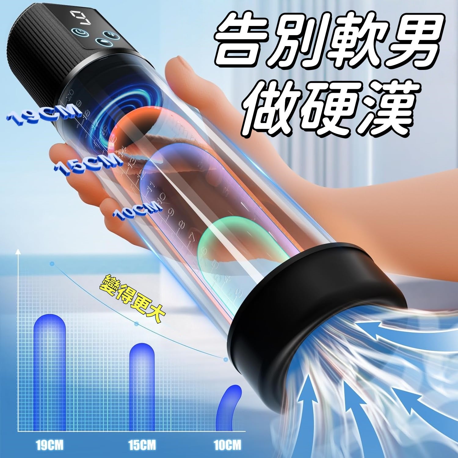 【增大增粗】真空吸引助勃器 猛男持久 飛機杯 龜頭訓練器 情趣用品男用 陰莖鍛鍊器 長硬勃起 告別軟趴趴 助勃器 自慰器