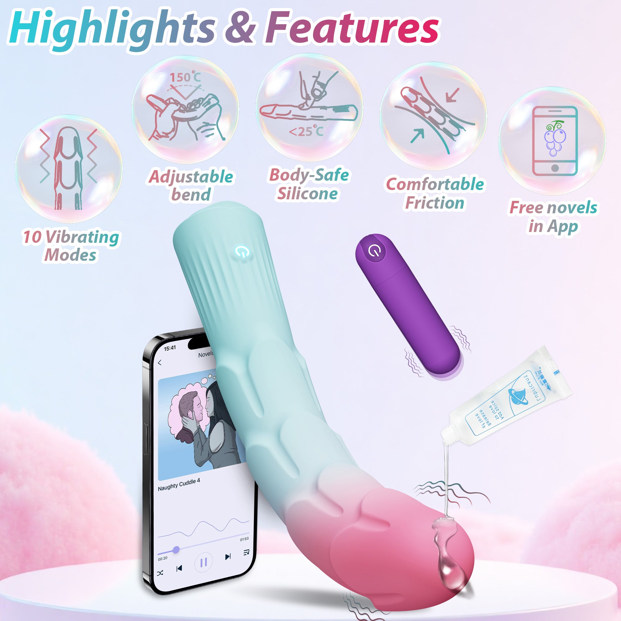 Vibrator wand set with bullet vibrator(ZEROCHU 7Ge)